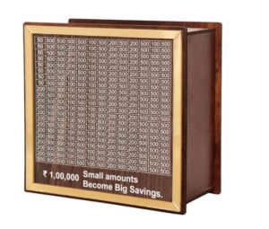 KIDS WOODEN PIGGY BANK