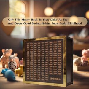 KIDS WOODEN PIGGY BANK